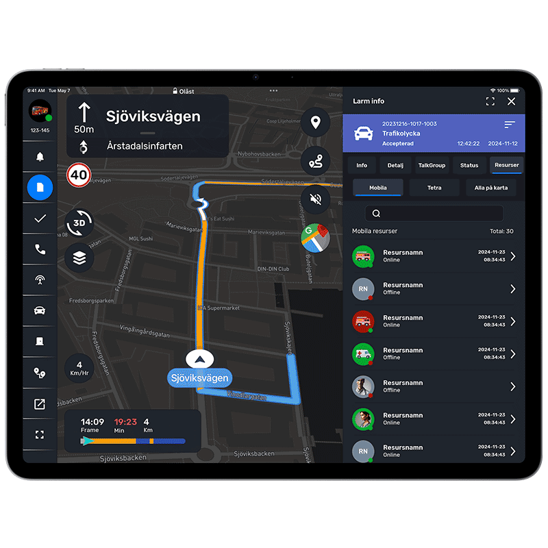 Se tillgängliga resurser
