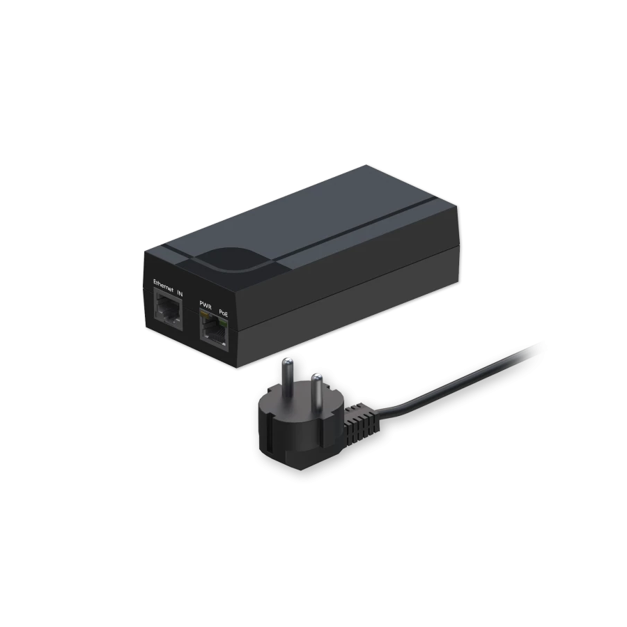 Enkelport Gigabit PoE-injektor 15 w