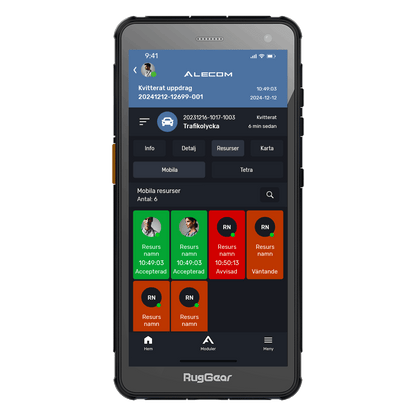RugGear RG655 med Alecom 112 app
