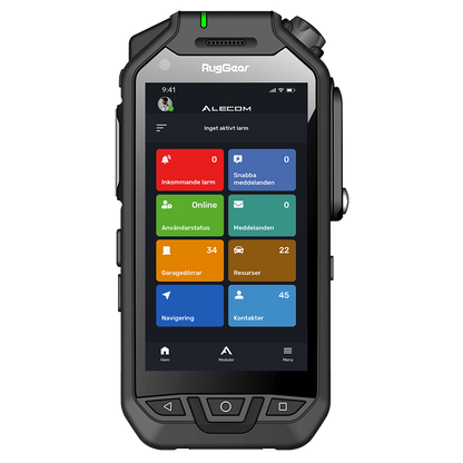 RugGear 750 med Alecom 112 app