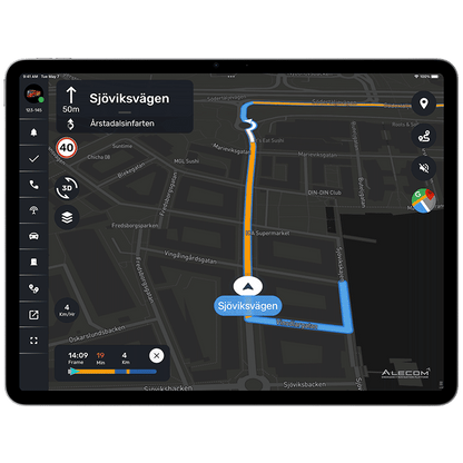 Valfri navigering i Alecom AENP app