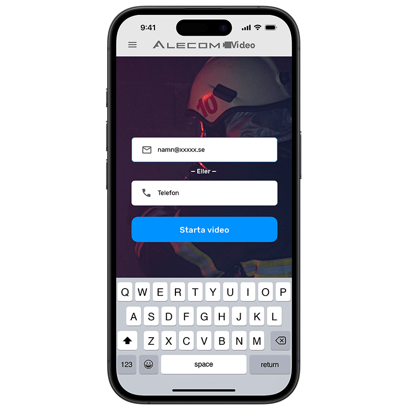 Starta video samtal i Alecom Video app