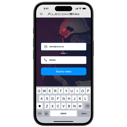 Starta video samtal i Alecom Video app
